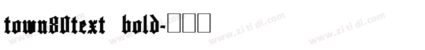 town80text bold字体转换